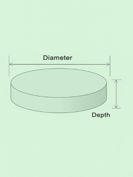 Round slab diagram for concrete calculator