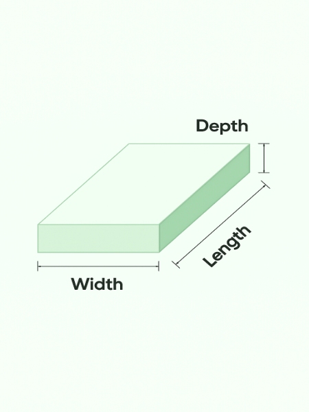Slab diagram for concrete calculator