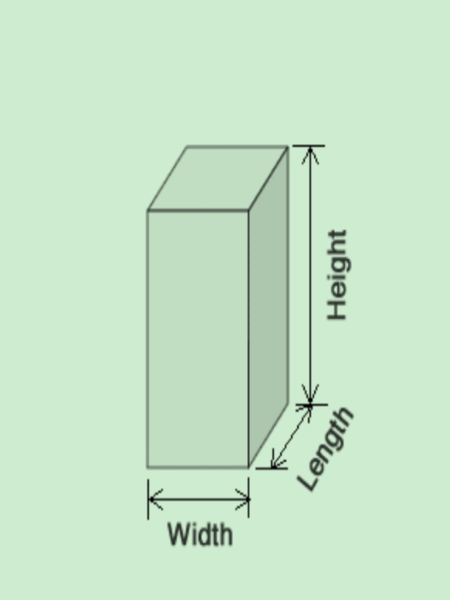 Square column diagram for concrete calculator